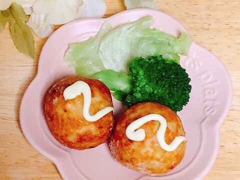 たこ焼き(:。)ミ野菜サラダ